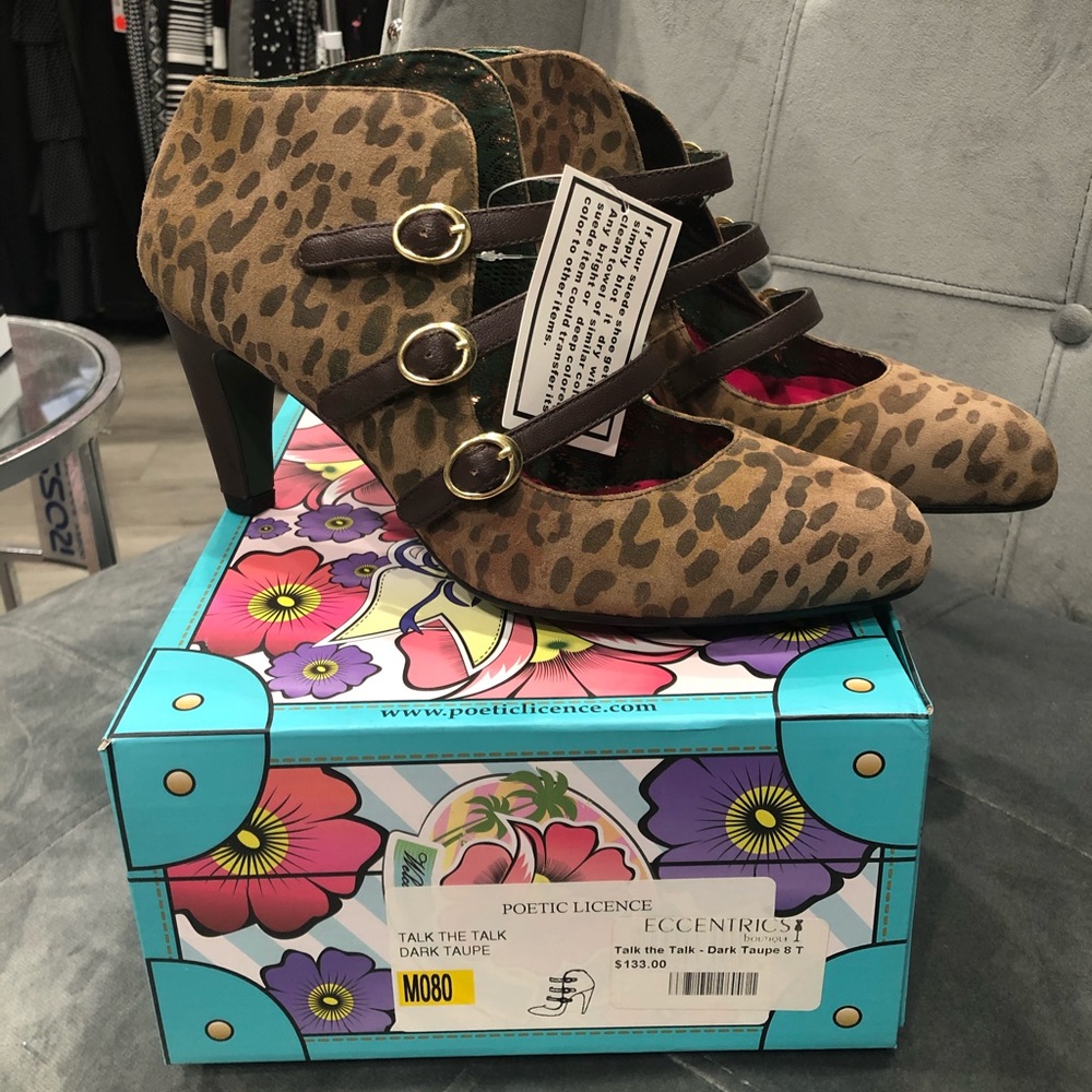 NWT (new in box) Poetic Licence Leopard Heels